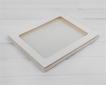 Коробка с окошком 30,1х23,2х1,9 см из мелованного картона, белая У0102132 - фото 14699