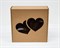 Коробка подарочная с окошком «Два сердца», 25х25х10 см, крафт У1208034 - фото 13875