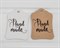 Бирка картонная, HAND MADE, 8х5 см, белая У1202007 - фото 8387