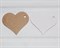 Бирка картонная, сердце, 7х6,5 см, белая У1202013 - фото 9274
